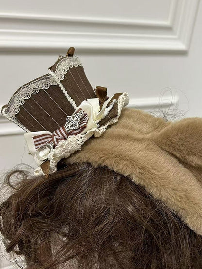 Bear Brown Hairband Ears Teacup Plush