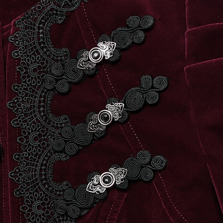 Gothic Chinese Style Coat Red