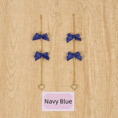 Accessory Bow Kei 5 Colors Rhinestone Hair Tassel Long Jirai
