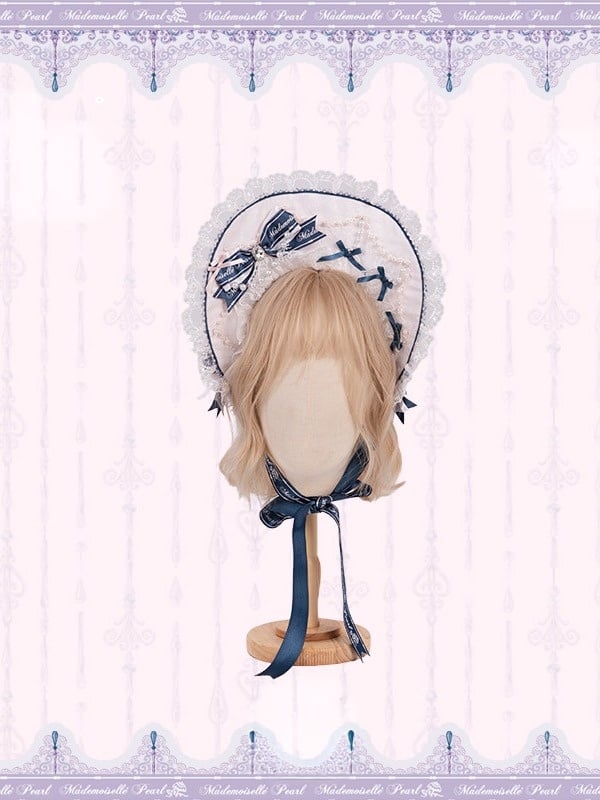 Floral Embroidered Parasol Hairpiece with Lace Trim - Mademoiselle Pearl