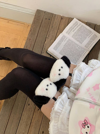 Decoration Kitty/Dog Suspender Tights Black/White