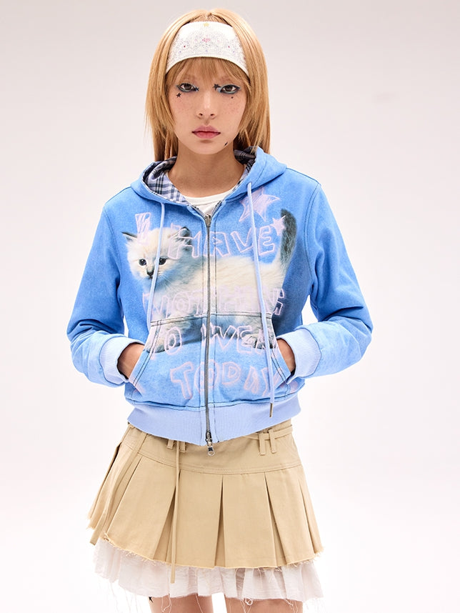 Knitted Hairband Crown Rhinestone Y2K White