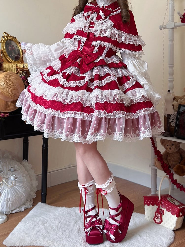 ピーターピンクパン アプリコット ブラック ブルー / カラーケープ レッド