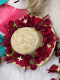 Lolita Detail Lace Hat Sweet Straw Cherry Bow Mini Red