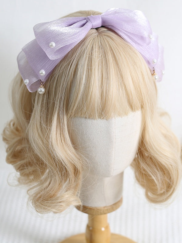 Lolita with Cute Bowknot 13 Pearlescent Decorations KC Colors Gauze Bead