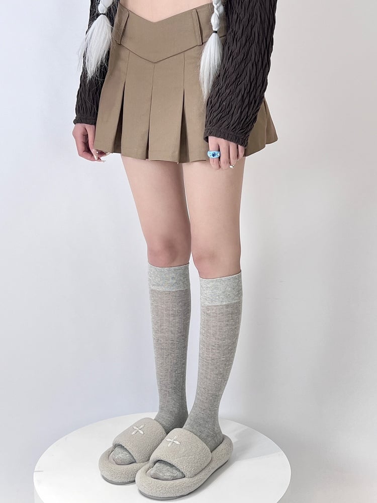 Vertical Stripe Pattern Socks 9 Ballet Style Colors Calf