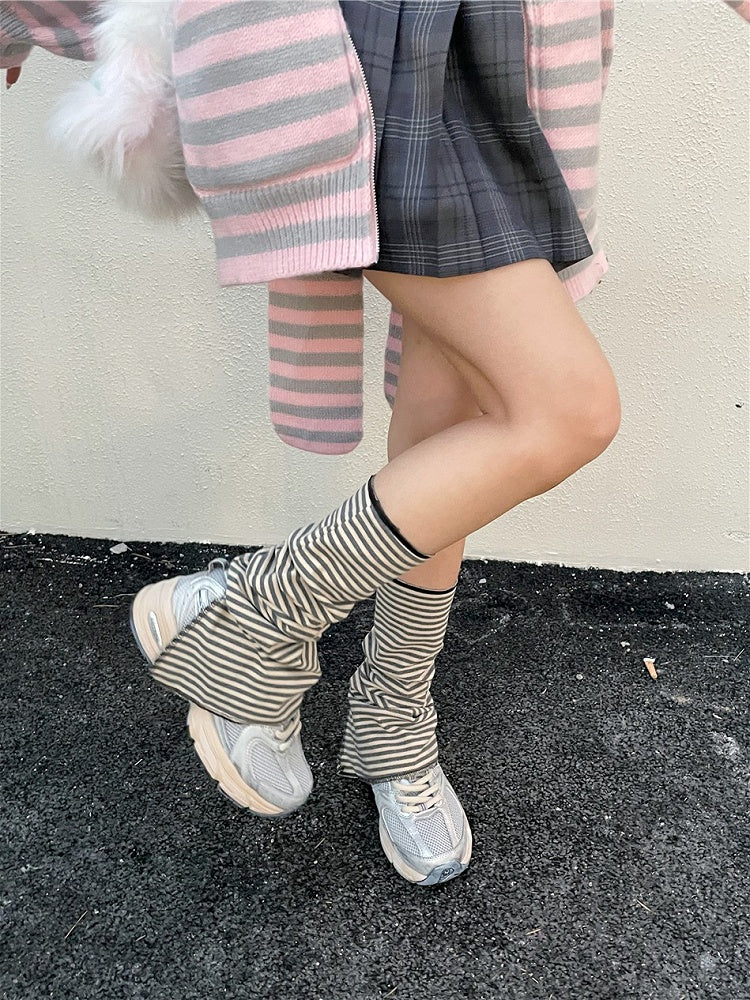 6 Split Options Leg Warmers Color Pattern Striped