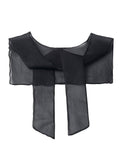 Black Chiffon Wrap - PINK SAVIOR