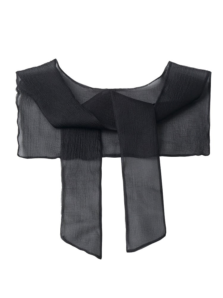 Black Chiffon Wrap - PINK SAVIOR