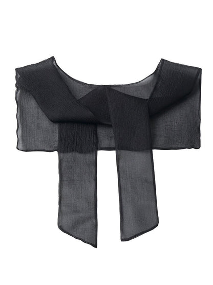 Black Chiffon Wrap - PINK SAVIOR