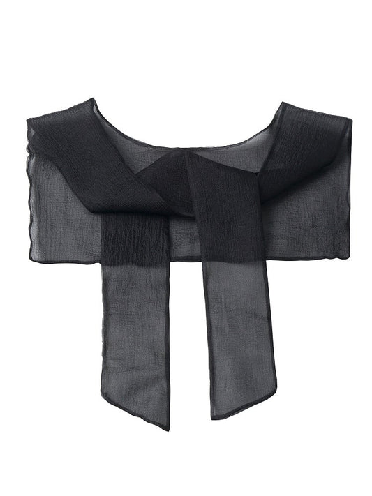 Black Chiffon Wrap - PINK SAVIOR