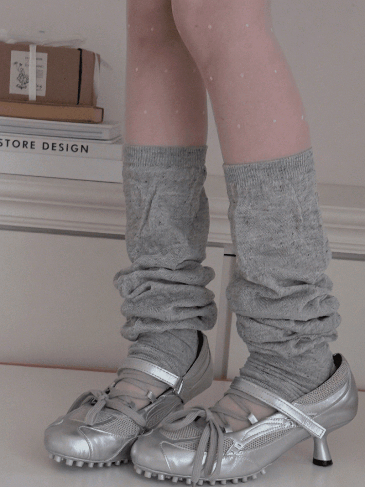 4 Color Options Thin Stacked Leg Warmers With Colorful Polka-dot Pattern