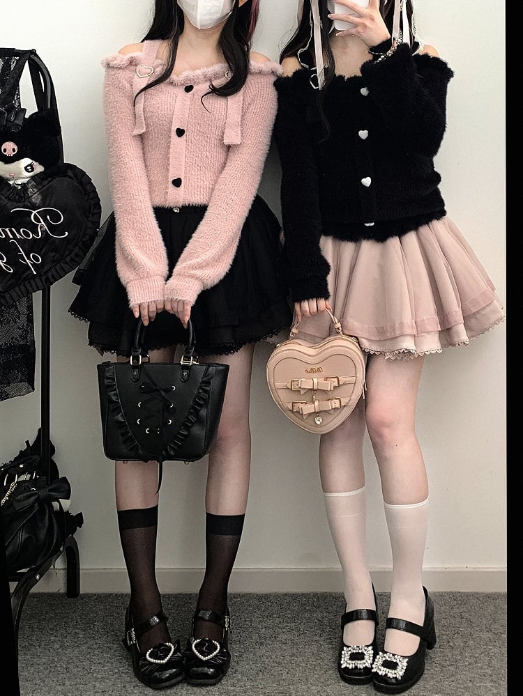 ジライケイ ブルー オフショルダー ネックライン ランドマインスタイル セーター