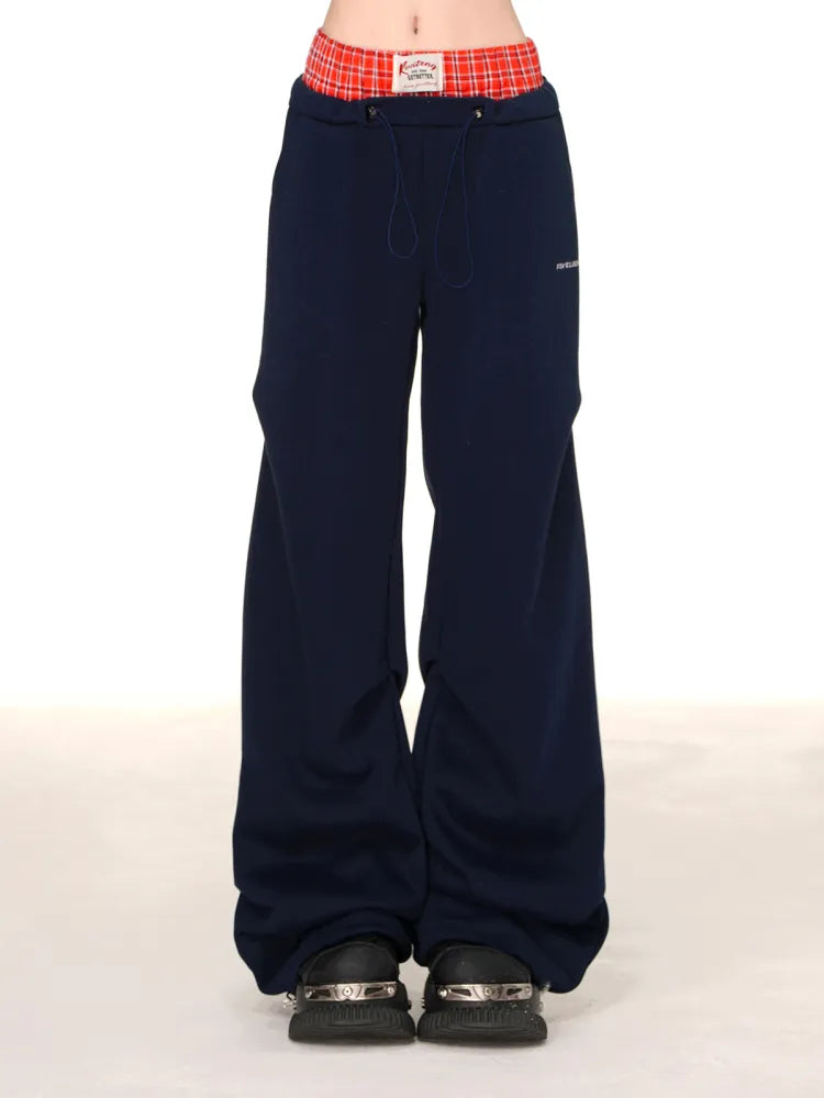 Blokette Hose Core Blue Waistband Grau/Dunkel Hell Kariert