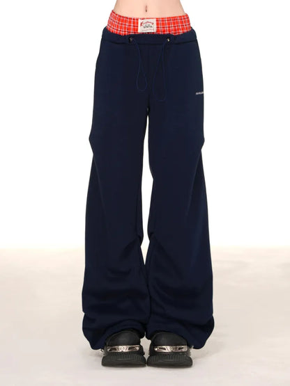Blokette Hose Core Blue Waistband Grau/Dunkel Hell Kariert