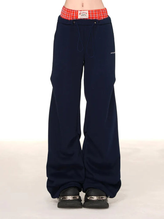 Blokette Hose Core Blue Waistband Grau/Dunkel Hell Kariert