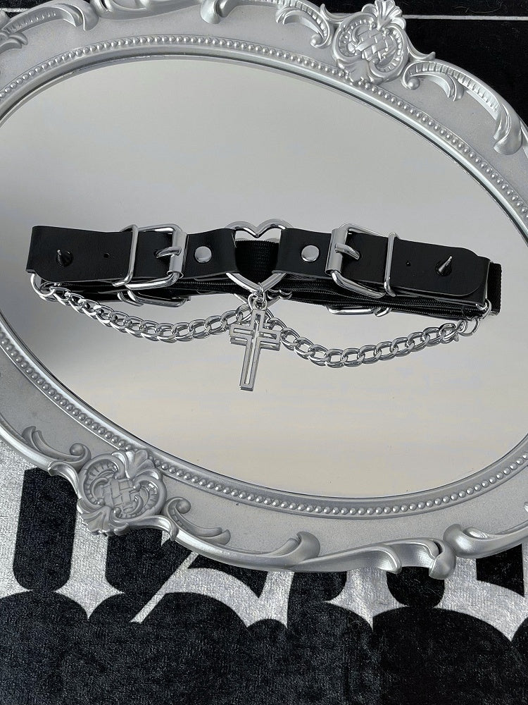 Garter Options Buckles Cross Studs Design Pendant Color Details 4 Punk