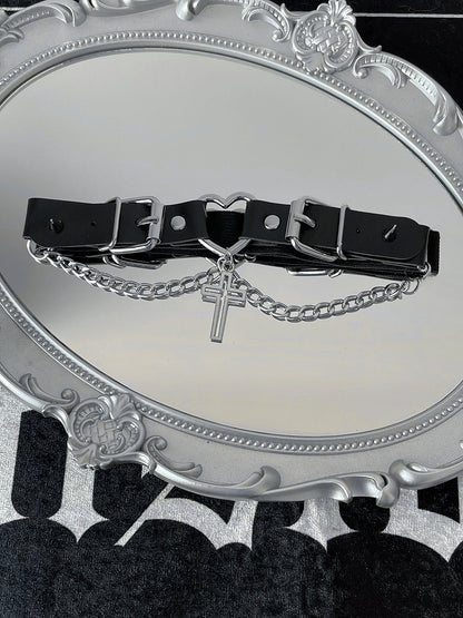 Garter Options Buckles Cross Studs Design Pendant Color Details 4 Punk