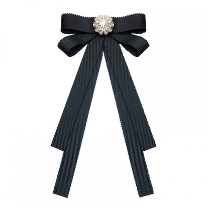 Vintage Black Bow Tie Brooch