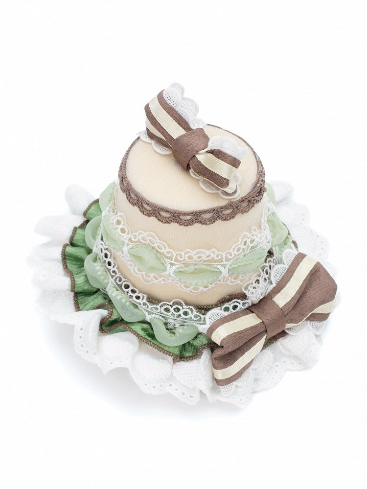 Decorated Sweet Mini Bowknots Green Lolita Hat