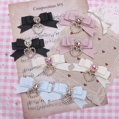 Kei Charm 4 Options Hairclip Color Jirai Heart Bowknot