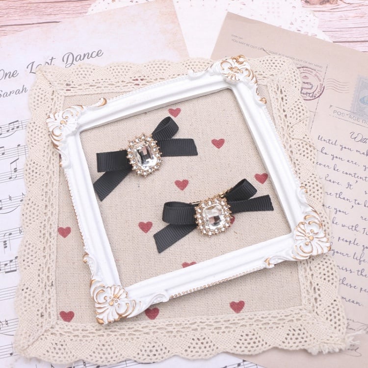 Kei Rhinestone Options 8 Hairclip Jirai Bowknot Color