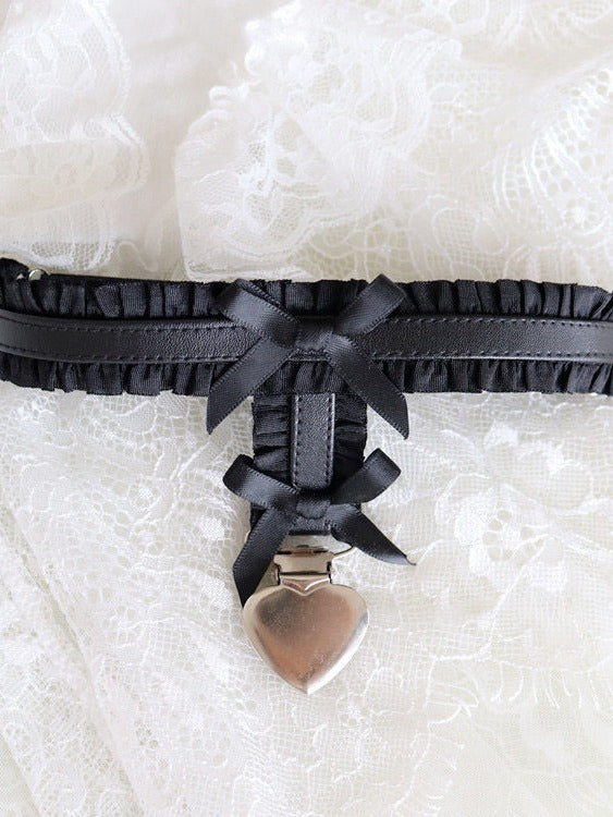 Thigh Ruffle 2 Garter - Colors Heart Lock