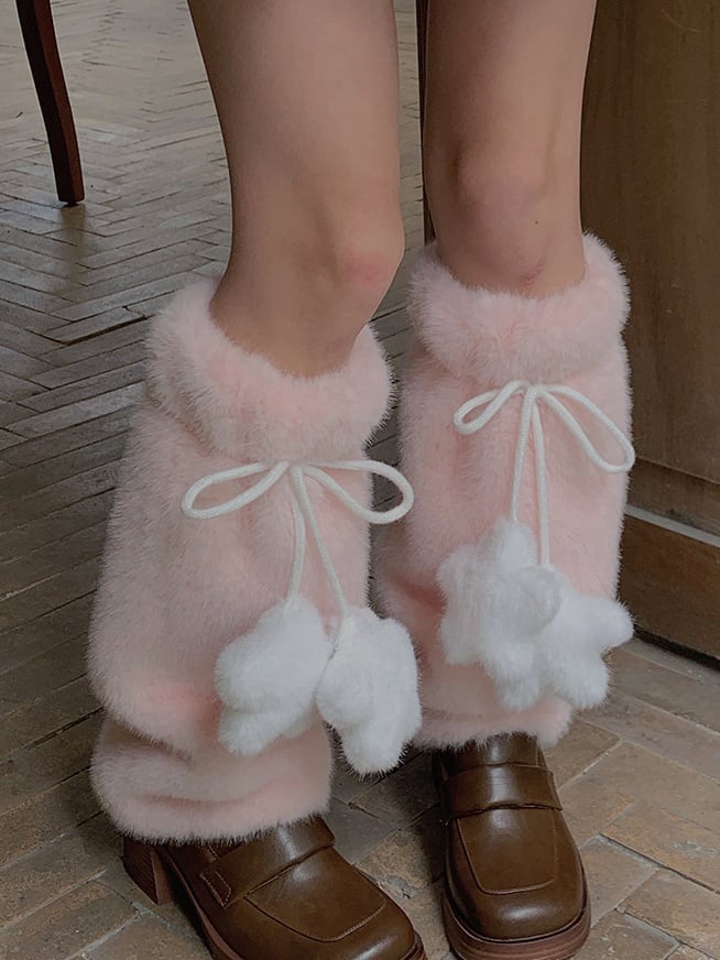 Handmade Plush Leg Warmers Sweet Kawaii Accessories