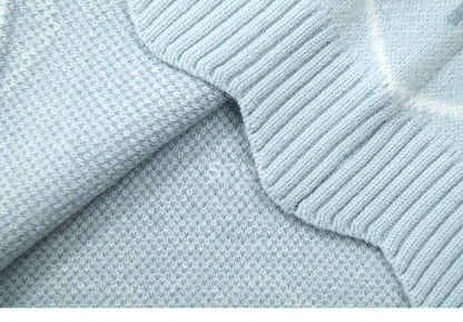 Blue Teddy Bears Pattern Scalloped Edge Trim Vest