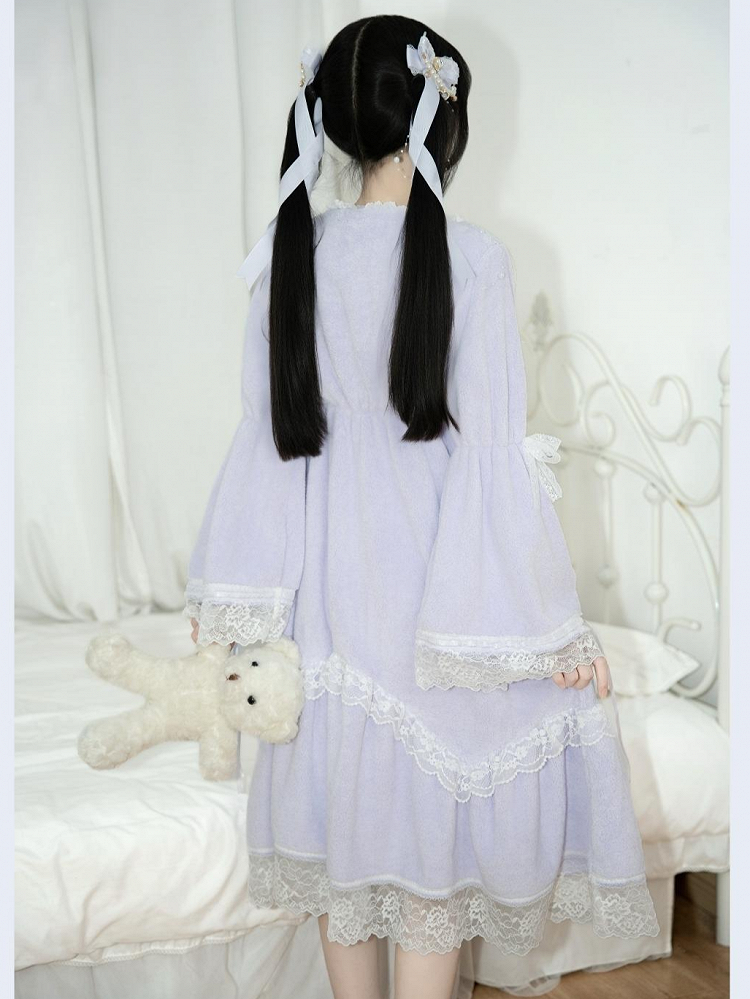 Fleece Dress Cozy Dream Purple/Pink Coral