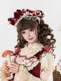 Mushroom & Heart Lolita Hairband - Honey Machine