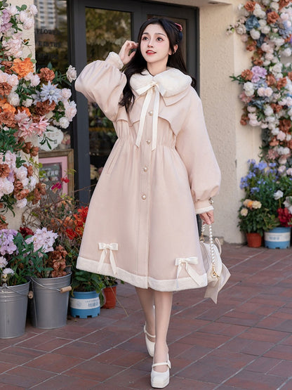 Peter Pink with Detachable Collar Pan Regular/Padded Coat Plush