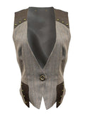 Punk CoffeeGray Steampunk Wasteland Weste