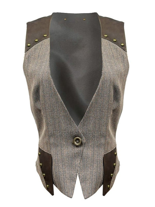 Punk CoffeeGray Steampunk Wasteland Waistcoat