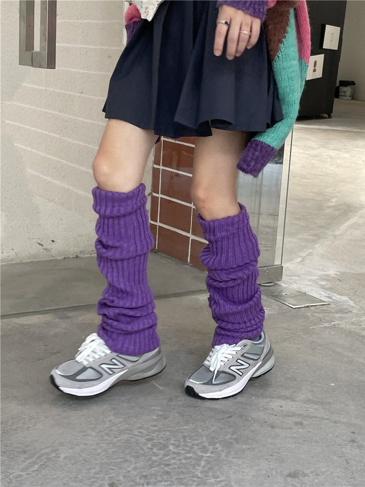 Leg 70CM Warmers Knitted Color Options 15