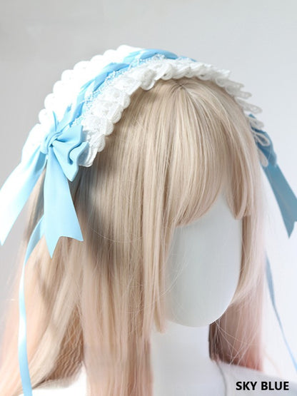 Sweet Lace Bowknot Lolita Options Crossed Color 8 Hairband