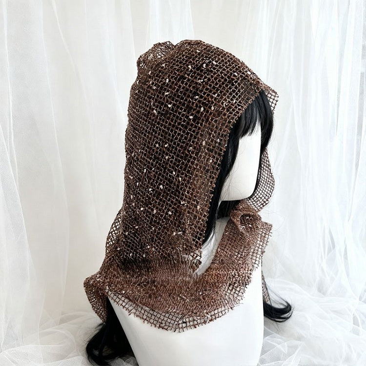 Hood Fabric Sand Wasteland Brown Mesh