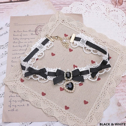 Kei Bowknot Jirai Choker 11 Lace Color Options