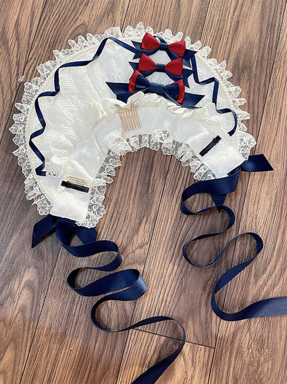 Color Bonnet White Lace Bows – and Options with Trimmed Fashion 3 Lolita