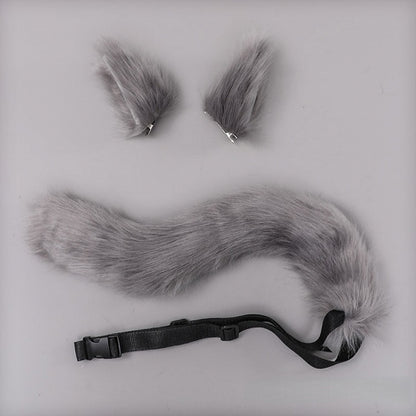 A Tail Plush Cute Kitty Set - Hair 5 Clips of Lolita Pair + Colors