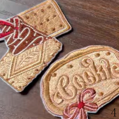 Hamster Brooch/Biscuit Brooches Set Embroidery Lolita