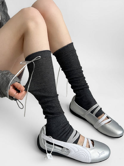 Bowknot Sleeves Self-tie Color 7 Options Leg