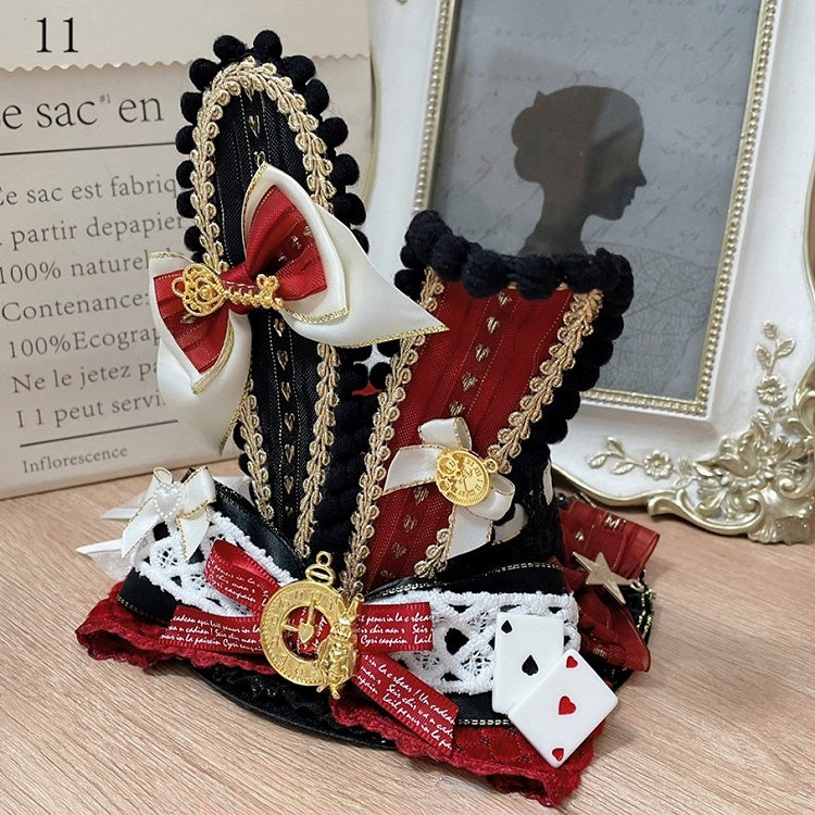 Options Mini Decorated Hat Poker in Vibes Ears Wonderland Alice Bowknot 11 Details Bunny