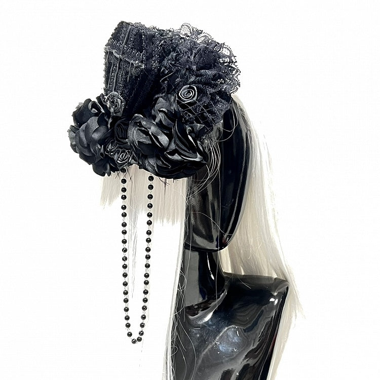 Sargkette 3 Farben mit Kreuzoptionen Perlen und Gothic Kopfschmuck