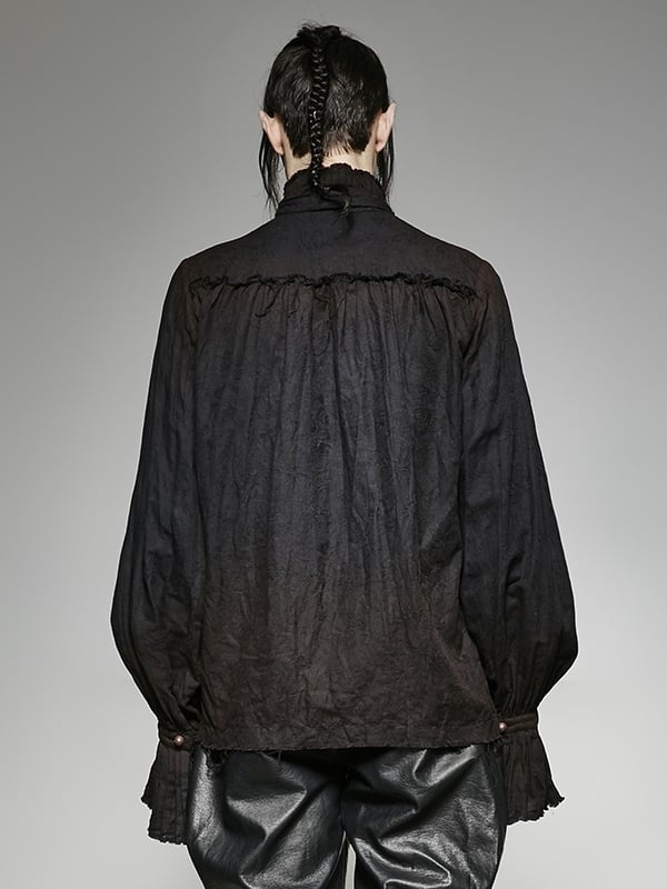 Shirt Tie Black Steampunk Men's