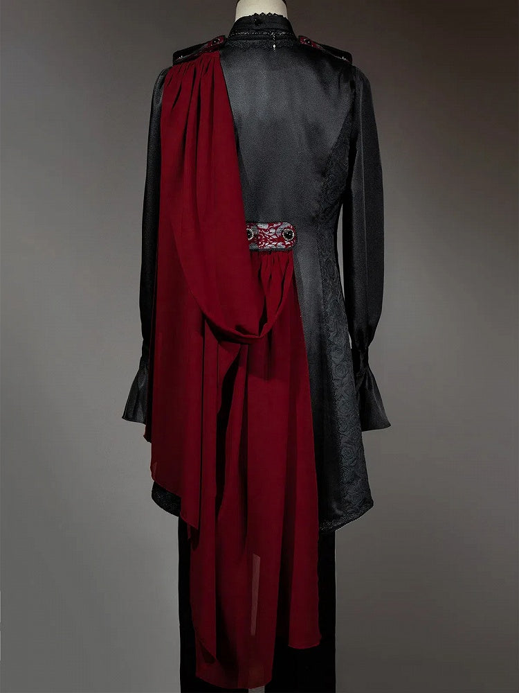 黒と赤の王子ゴシックロリータ燕尾服