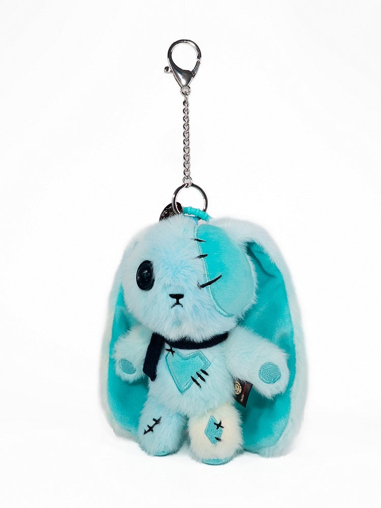Green/Purple Heart Embroidery Guro - Bunny Kawaii Keychain