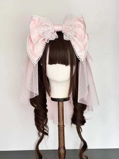 Bow Lace (Multi-Colorways) Veil with KC Matching