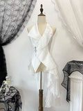 Asymmetrical Waistcoat with Detachable Train | Acorn Fruit