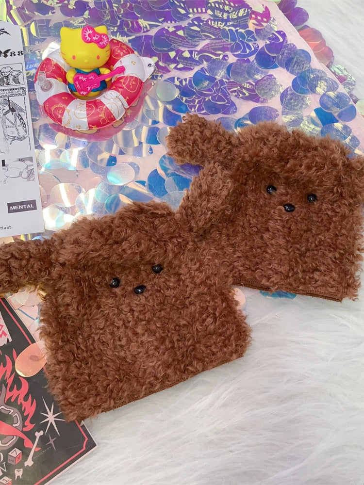 子犬の耳のデザインレッグウォーマー